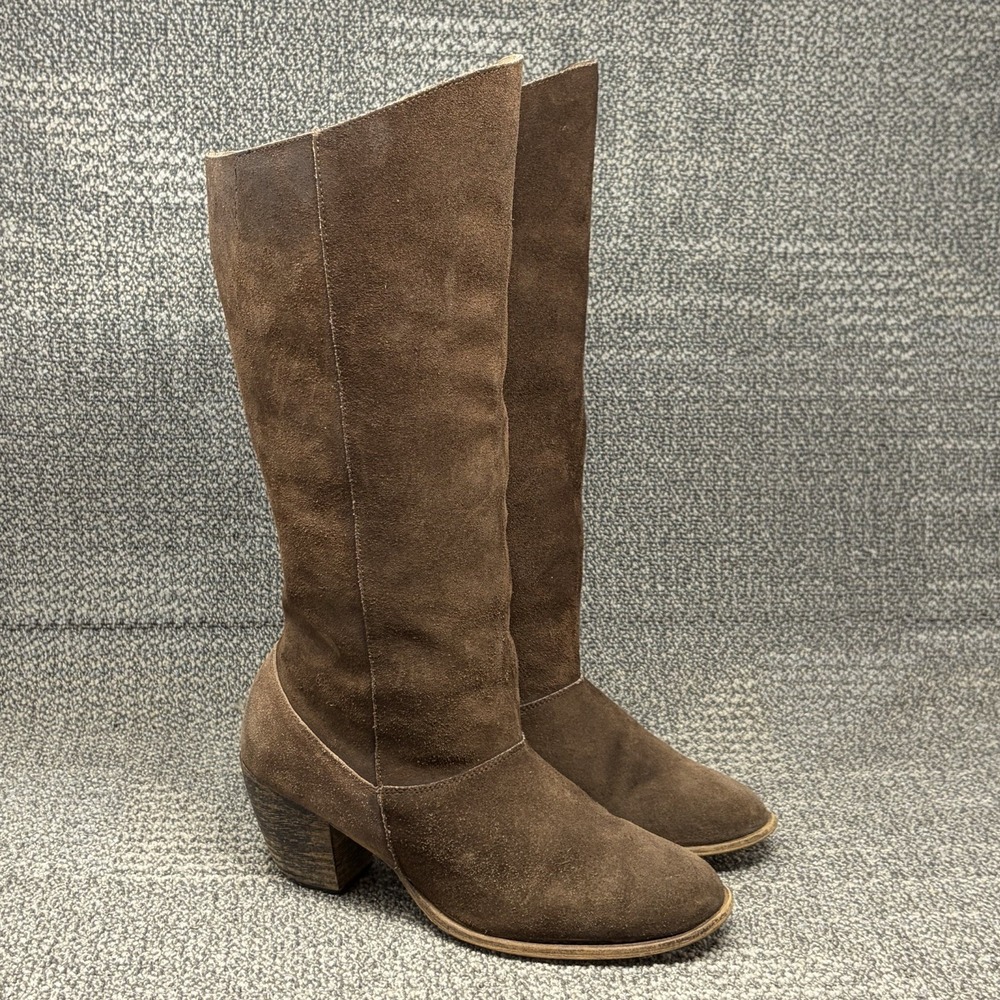 Steve Madden Alaskka Women's Size 10 Brown Suede Leather Tall Western Boots